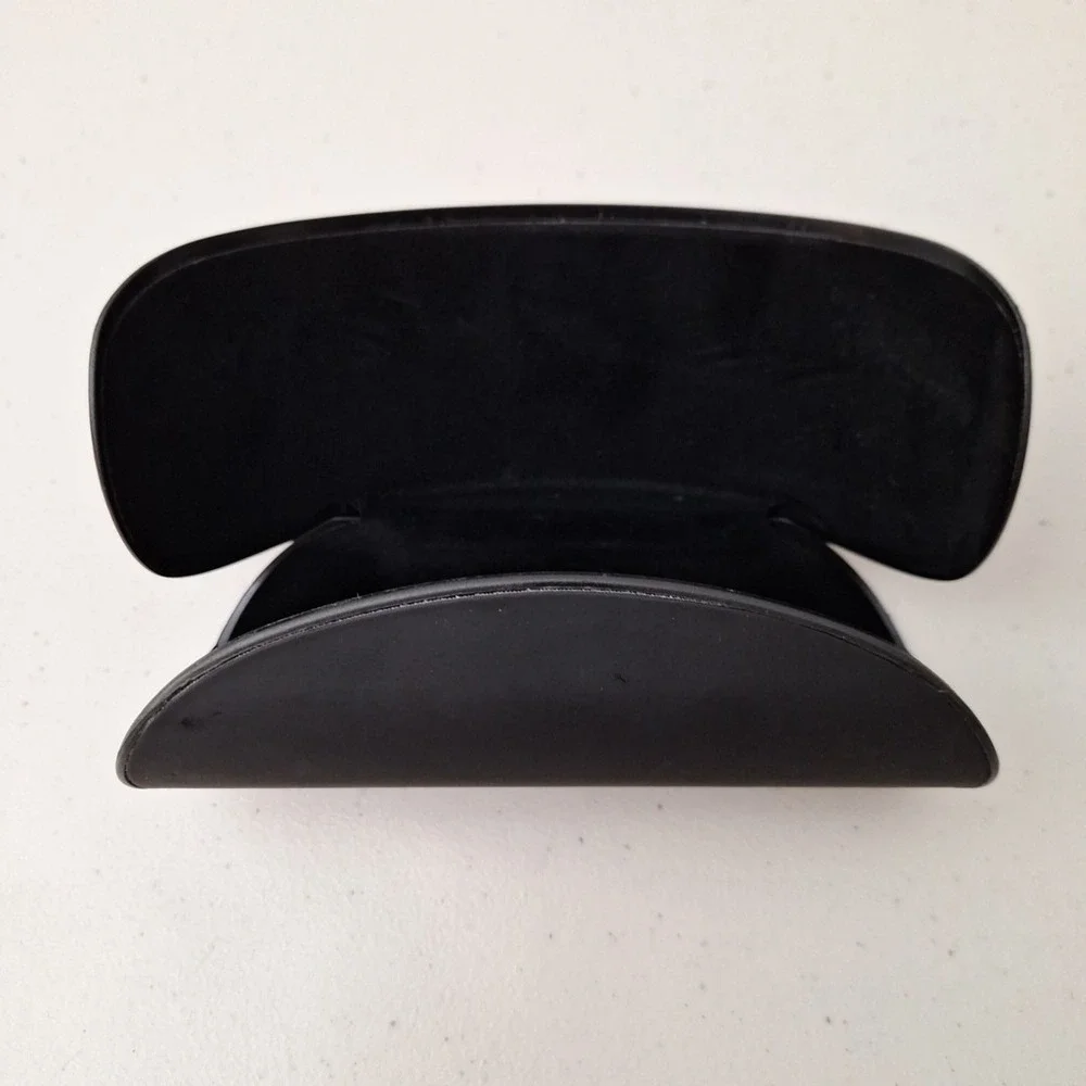 Armani Exchange Glasses Case Black Hardcase Fold Open
